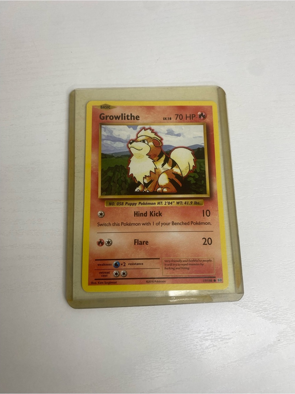 1999 POKEMON GAME GROWLITHE #28